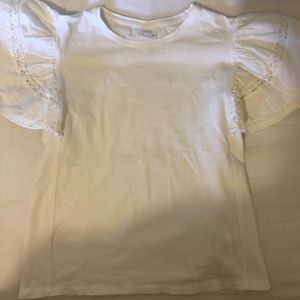 White Balloon sleeve girls shirt